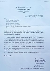 Centre seeks clarification over DMF funds misuse