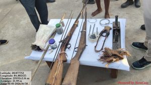 Explosives baits, firearms seized in Angul village