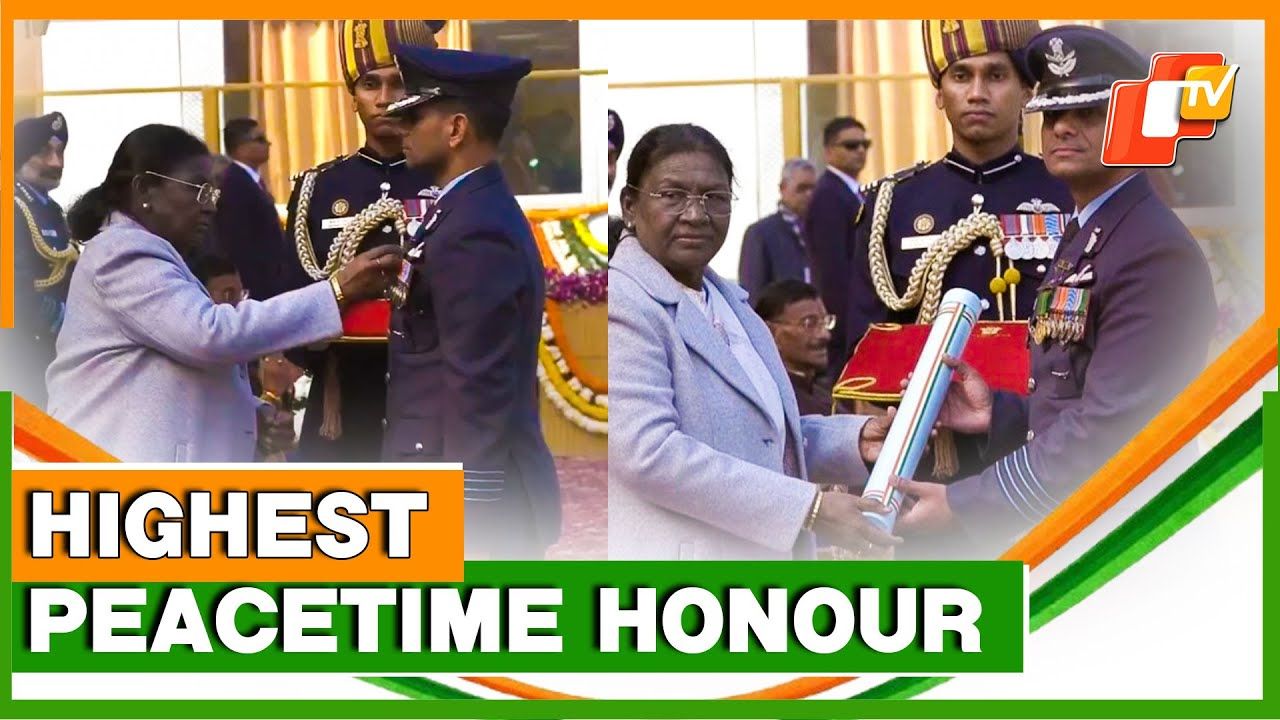 President Murmu Confers Ashok Chakra On Group Captain Shubhanshu Shukla